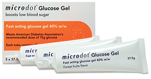 microdot ® great tasting fast acting glucose gel.