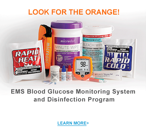 microdot FREE EMS Blood Glucose Monitoring System and Disinfection Sample Kit