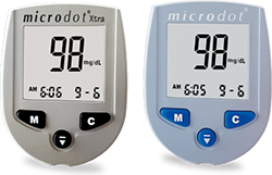 microdot ® Xtra and Microdot ® meter glucometers