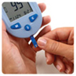 microdot® Blood Glucose Meter inserting Test Strip