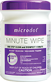 microdot® Minute WIpe Tub and Ordering Information.